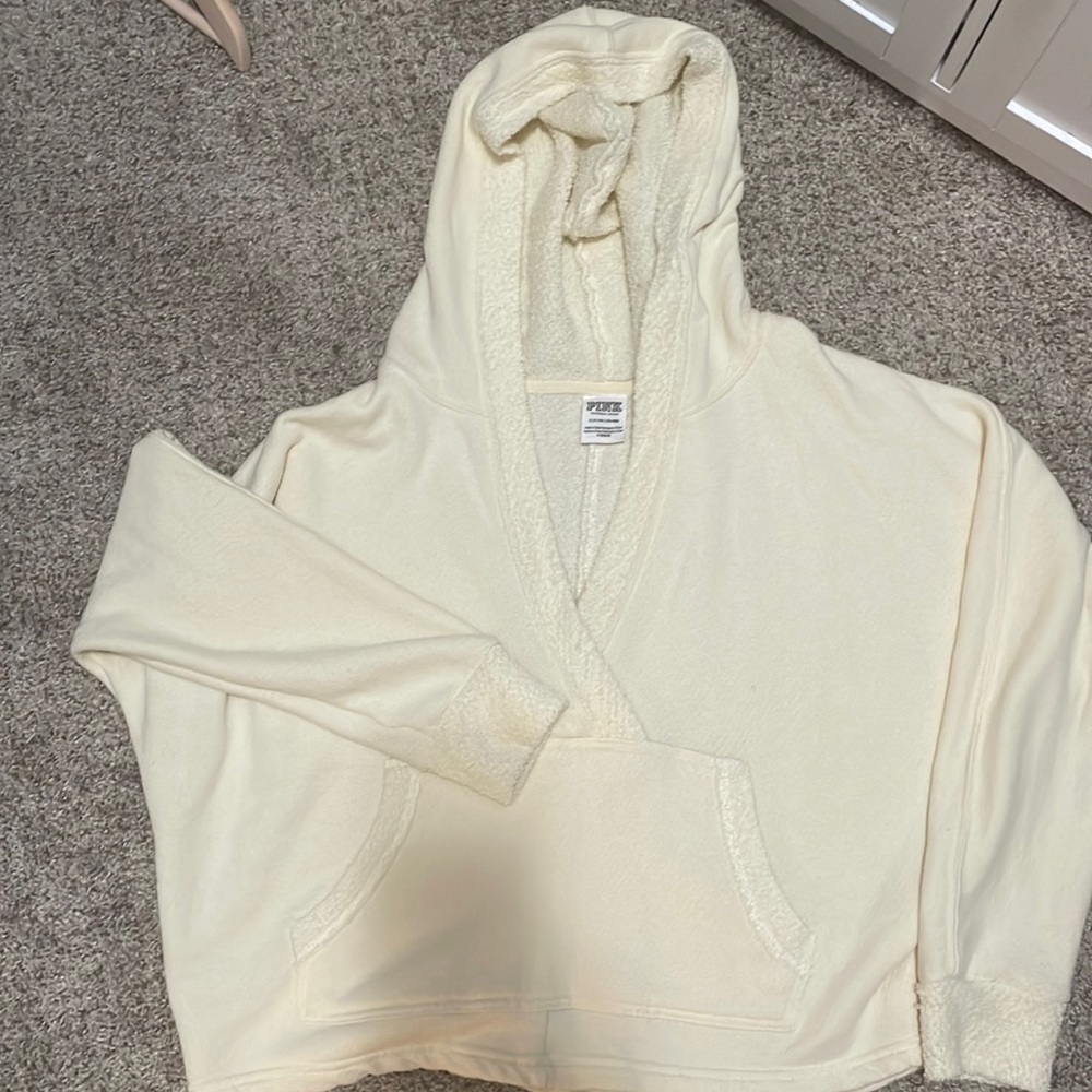 PINK- cropped hoodie